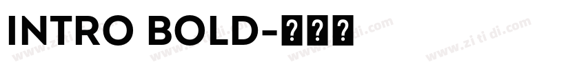 INTRO BOLD字体转换